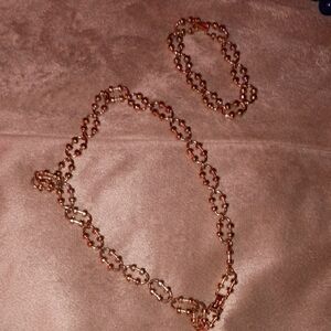 White House Black Market Gold And Silver Chain With Matching Bracelet